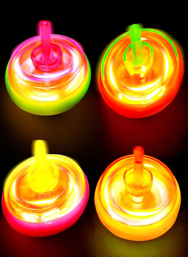MOEAWS 50Pcs Kid’s Light Up Spinning Tops Set, 4 Color Mixing, LED Flashing Tops, Bulk Toys, Christmas Party Favors, Halloween Prizes, School Classroom Rewards, Birthday Goodie Bag Fillers for Boys & Girls - Image 4